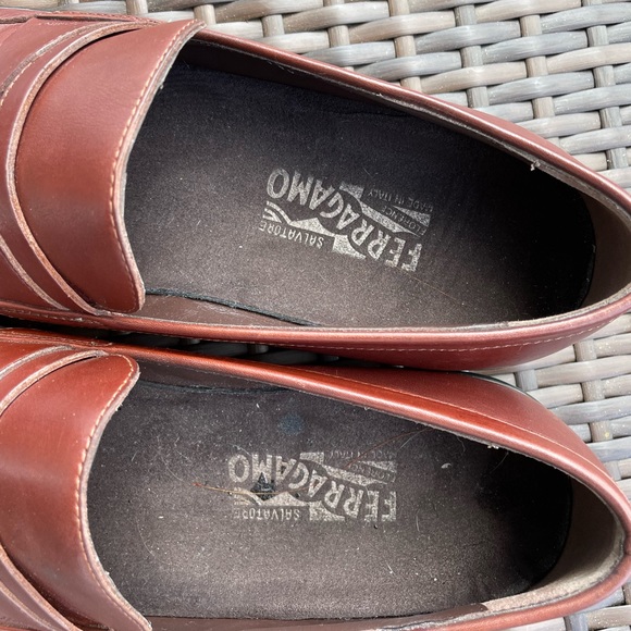 Brown Ferragamo Loafers Size 12D - Picture 6 of 7